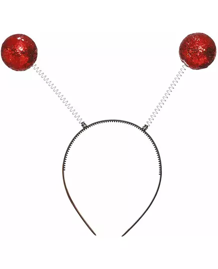Serre-tête boules paillettées rouge adulte, image 2