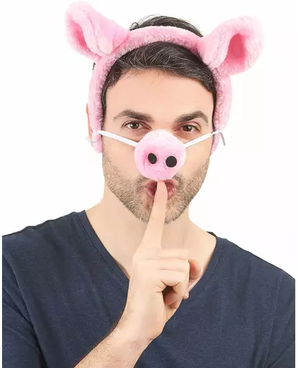 Serre-tête et nez de cochon adulte, image 2