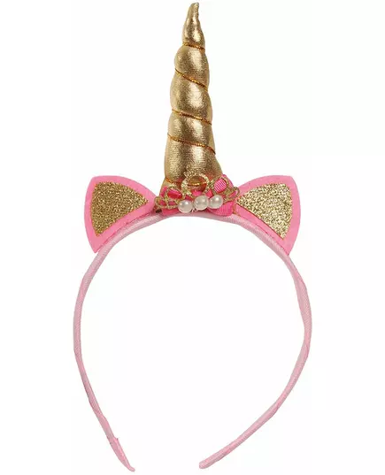 Serre-tête licorne or et rose enfant, image 2