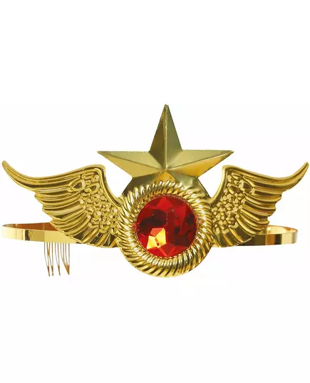 Metalen goudkleurige superheldin haarband voor vrouwen, image 2