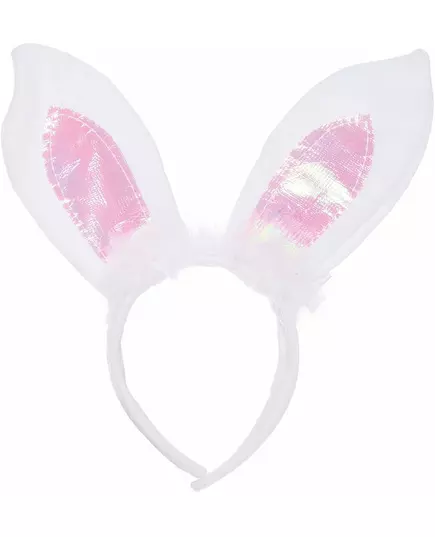 Witte en roze konijn oren voor volwassenen, image 2