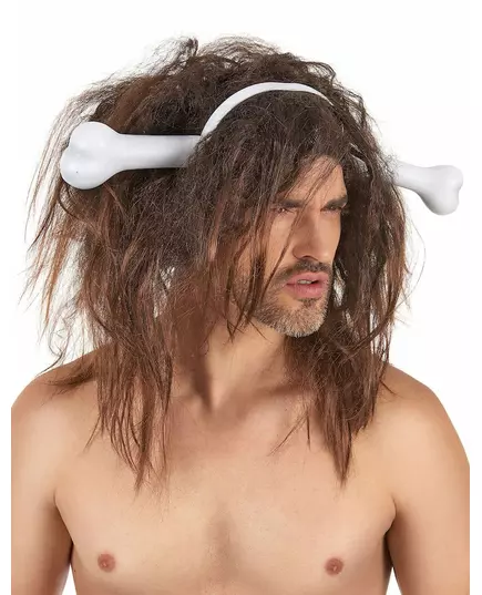 Holbewoner haarband met bot voor volwassenen, image 2