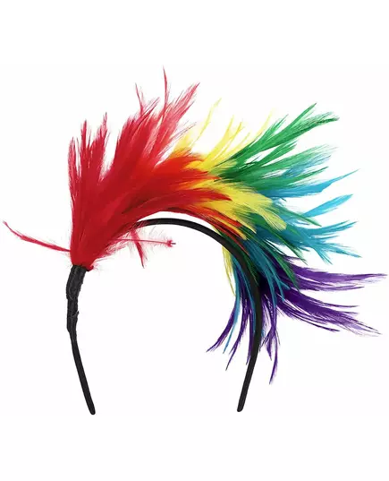 Hoofband met regenboogveren voor volwassenen, image 2