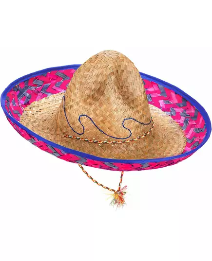 Mexicaanse Sombrero roze en blauwe randvolwassene, image 2