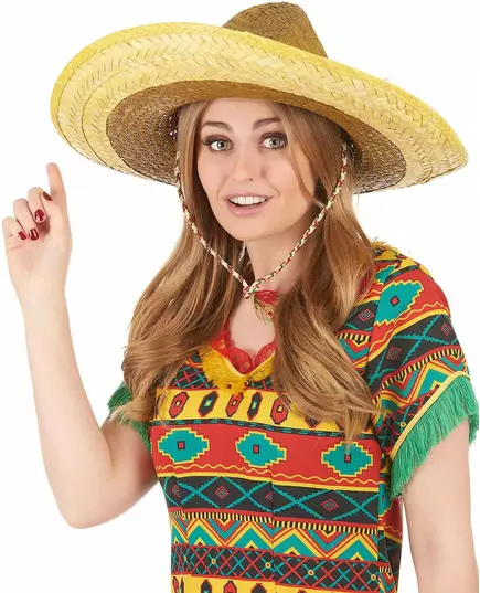 Gele Mexicaanse sombrero voor volwassenen, image 2
