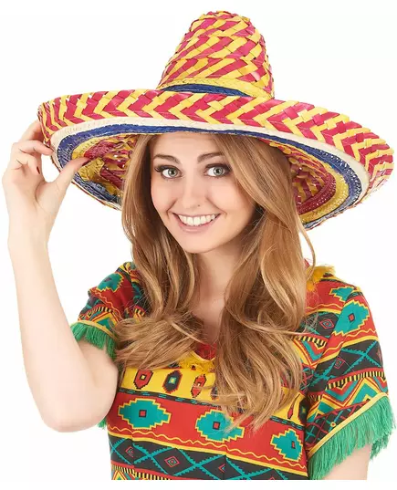 Sombrero mexicain multicolore adulte, image 2