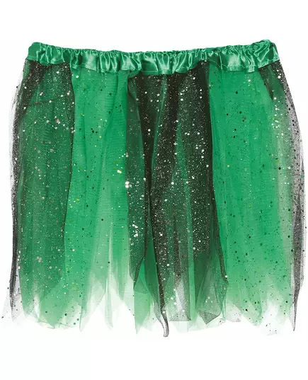 Tutu bicolore noir et vert à paillettes fille, image 2