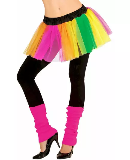 Tutu multicolore fluo court femme, image 2