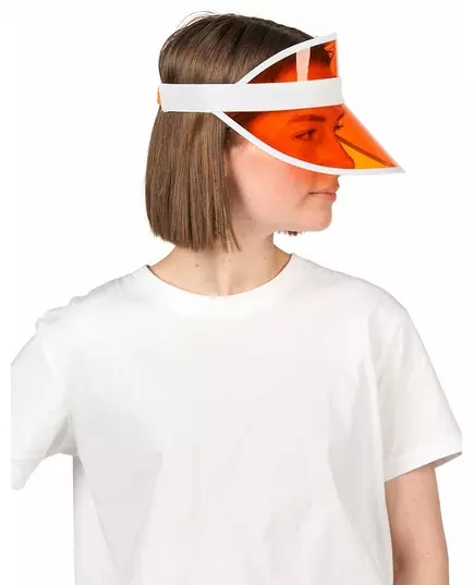 Oranje poker zonneklep voor volwassenen, image 2