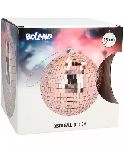 Roze goud facetbol 15 cm, image 2