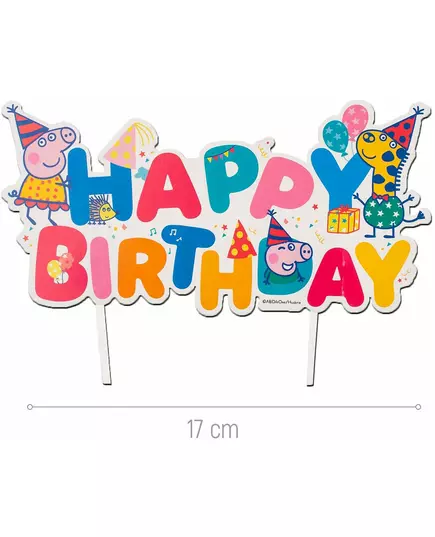 Taarttopper Peppa Pig™ Happy Birthday 17 cm, image 2