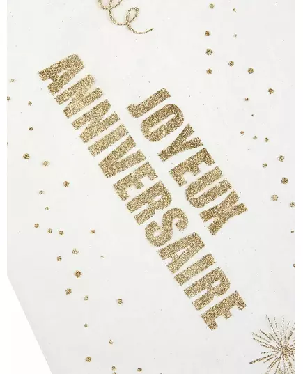 Gouden Happy Birthday Organza Tafelloper 29cm x 5m, image 2