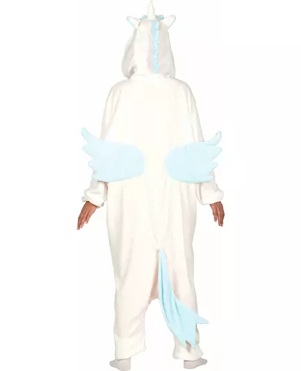 Combinaison licorne blanche et bleue adulte, image 2