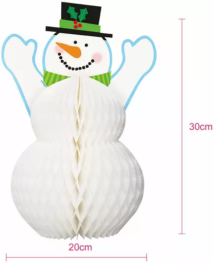 Sneeuwpop tafeldecoratie 30 cm, image 2