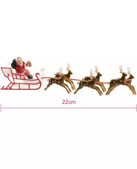 Décoration gâteau Traîneau du Père Noël 22 cm, image 2