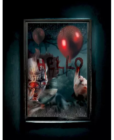 Killer clown raamdecoratie 80 x 120 cm, image 2