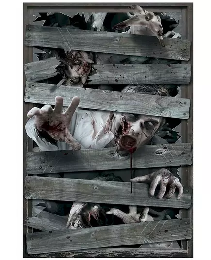 Zombie raamdecoratie 80 x 120 cm, image 2