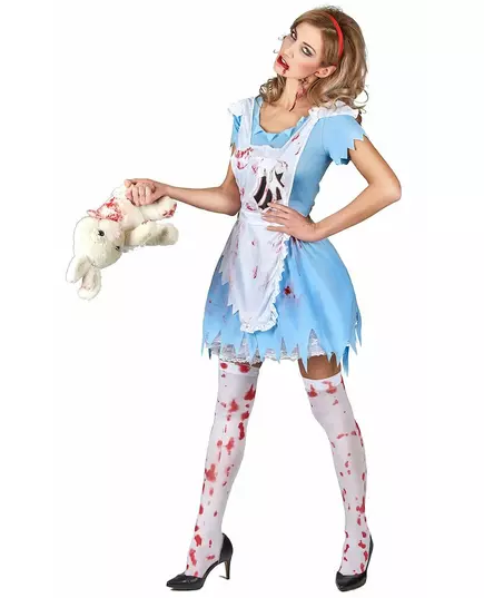 Déguisement Alice ensanglantée femme, Taille: Small, image 2