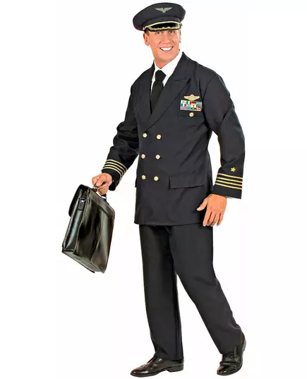 Déguisement capitaine d'avion homme, Taille: Medium, image 2