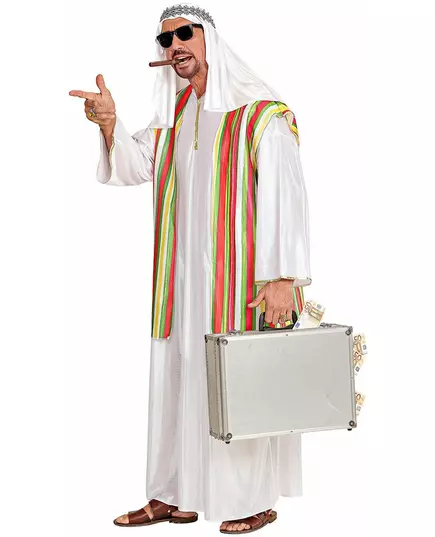 Déguisement cheikh arabe coloré homme, image 2