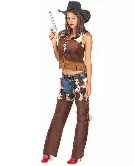 Cowgirl kostuum met chaps voor vrouwen, Maat: Medium, image 2