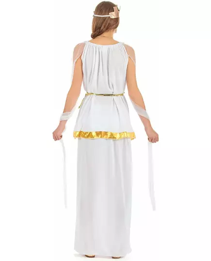 Goudkleurig en wit kostuum van een Romeinse godin voor dames, image 2