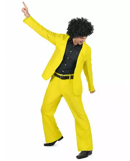 Geel disco kostuum voor heren, Maat: Medium/Large, image 2