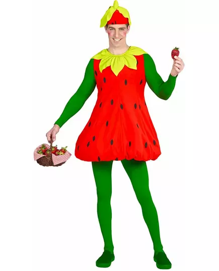 Aardbei kostuum voor volwassenen, image 2