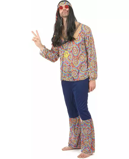 Déguisement hippie motif psychédélique homme, image 2