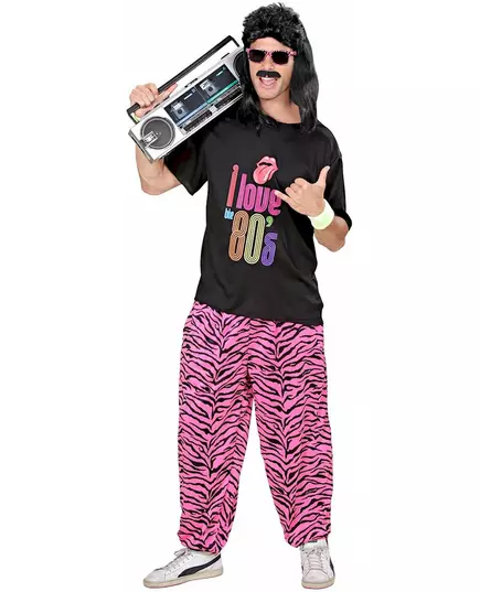 Déguisement jogging I love 80's homme, Taille: Medium/Large, image 2