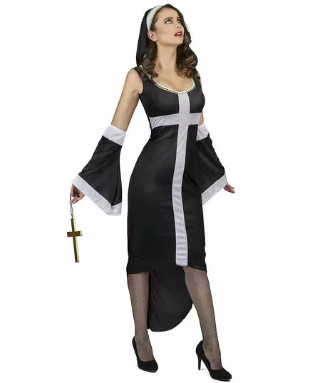 Déguisement nonne sexy croix blanche femme, Taille: Small, image 2
