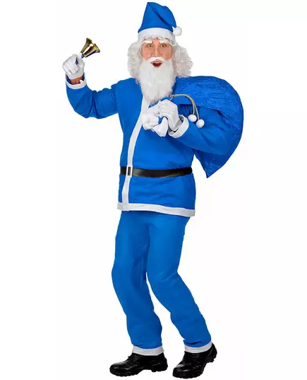 Verkleedpak Kerstman blauw voor heren, image 2