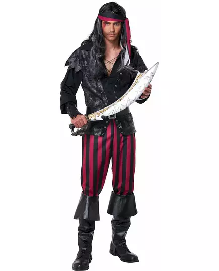 Déguisement Pirate à rayures homme, Taille: Medium, image 2