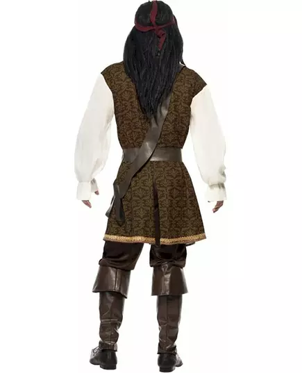 Déguisement pirate marron homme, Taille: Medium, image 2