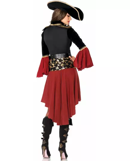 Déguisement pirate motifs dorés femme, Taille: Small (36–38), image 2