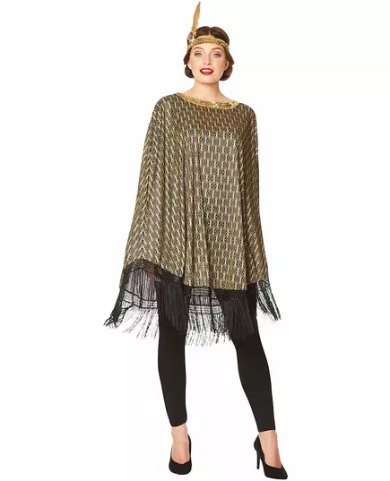 Gouden Charleston-ponchokostuum voor dames, image 2