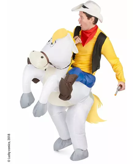 Opblaasbaar Lucky Luke™ op Jolly Jumperkostuum, image 2