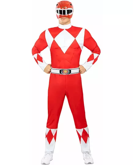 Power Ranger™ kostuum rood volwassene, Maat: Large, image 2