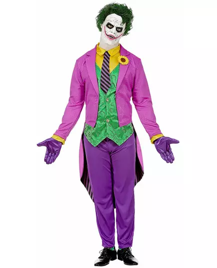 Déguisement psychopathe fou violet homme, Taille: Medium, image 2