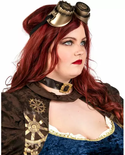 Plus size steampunk kostuum voor dames, Maat: X-Large (44/46), image 2