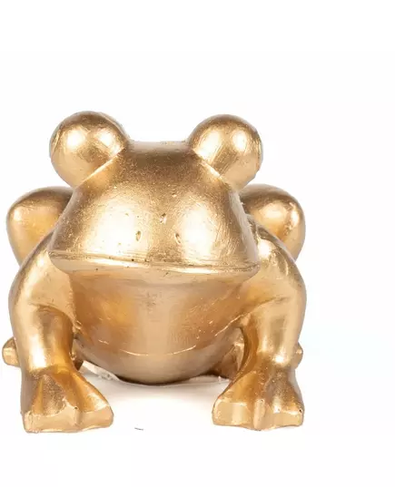 Goudkleurige kikker van hars 10 cm, image 2