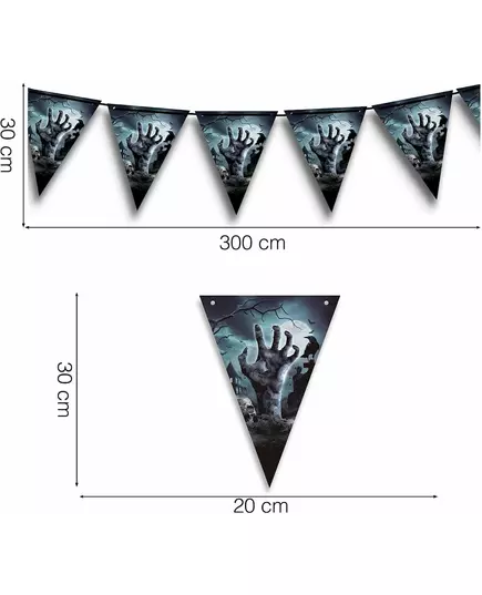 Guirlande à fanions revenants du cimetière 300 cm, image 2