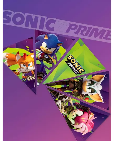 Guirlande à fanions Sonic Prime 2 m, image 2