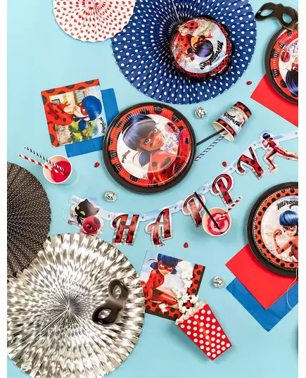 Guirlande en carton Happy Birthday Ladybug™ 170 cm, image 2