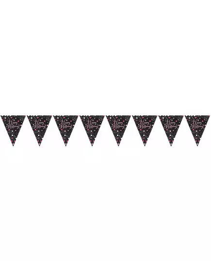Sprankelende roze feestelijke slinger 3 m 96 x 21 cm, image 2