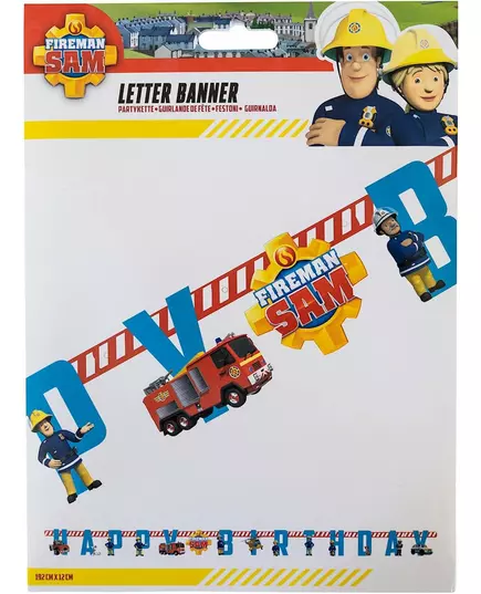 Papieren slinger Happy Birthday Sam de brandweerman™ 180 cm, image 2