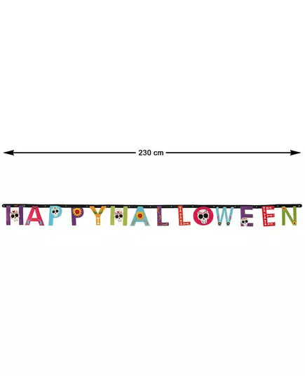 Halloween Dia de los Muertos slinger 230 cm, image 2