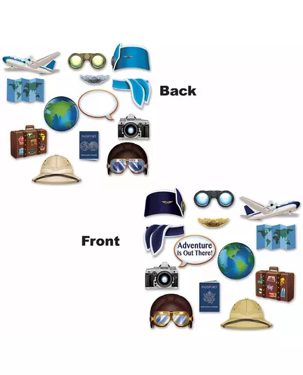 Kit photobooth Tour du Monde 13 accessoires, image 2