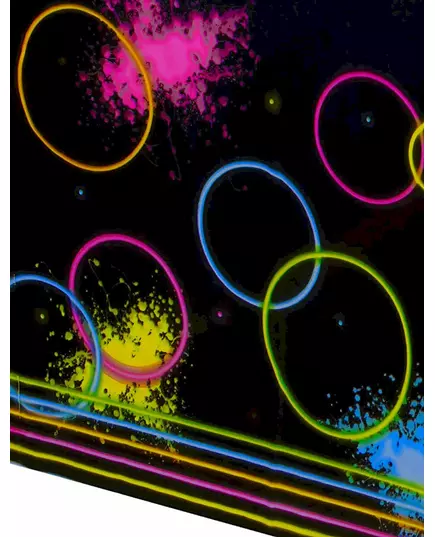 Nappe en plastique Glow Party noire 137 x 259 cm, image 2