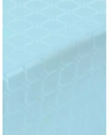 Pastelblauwe rol tafelkleed met damastmotief 6 m, image 2